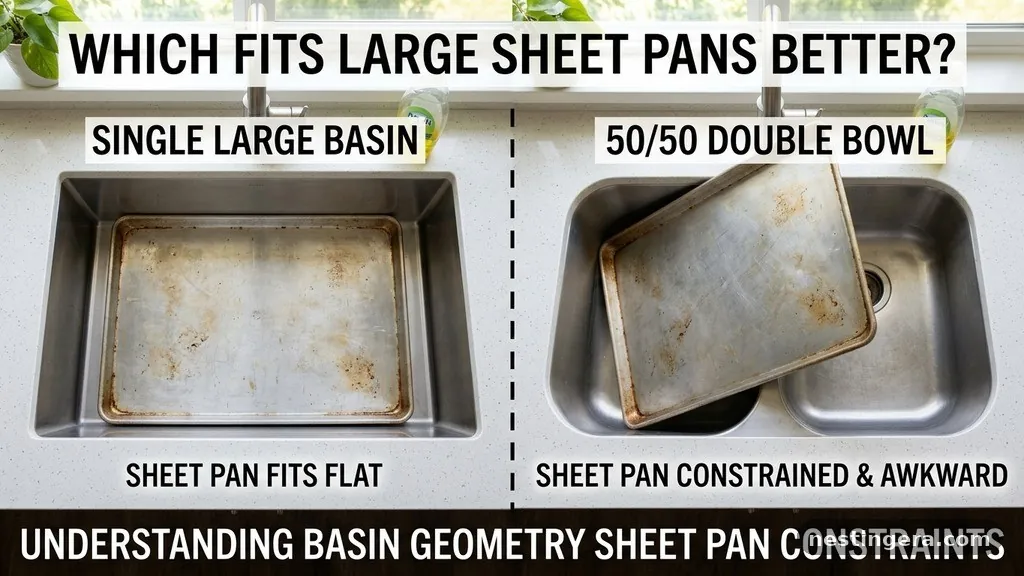 Understanding Basin Geometry and Sheet Pan Constraints - Single Large Basin vs 50/50 Double Bowl: Which Fits Large Sheet Pans Better?